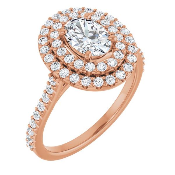Double Halo-Style Engagement Ring