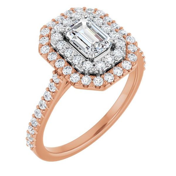 Double Halo-Style Engagement Ring