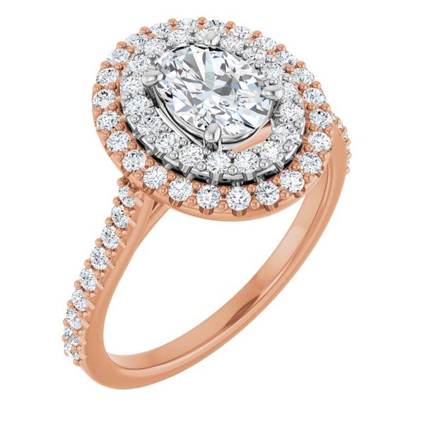 Double Halo-Style Engagement Ring