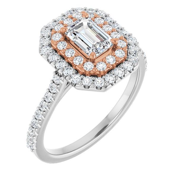 Double Halo-Style Engagement Ring