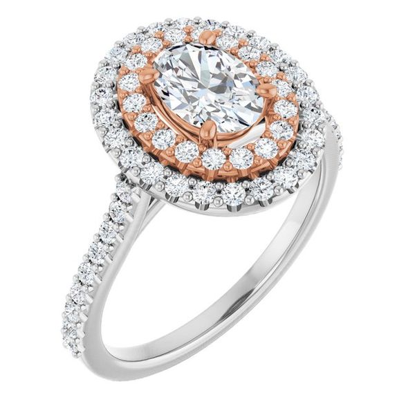 Double Halo-Style Engagement Ring
