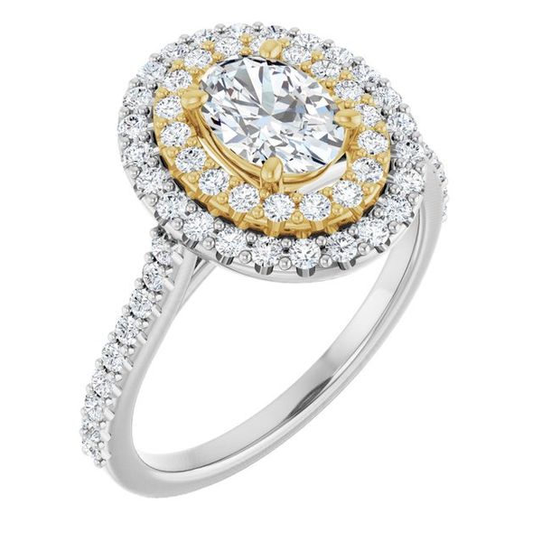 Double Halo-Style Engagement Ring