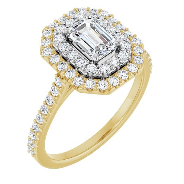 Double Halo-Style Engagement Ring