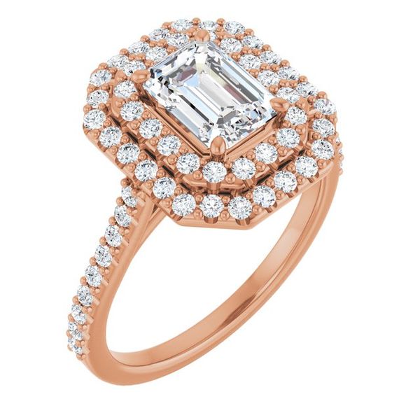 Double Halo-Style Engagement Ring