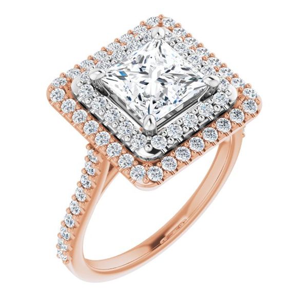Double Halo-Style Engagement Ring