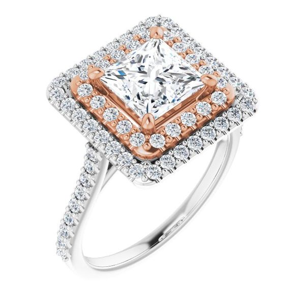 Double Halo-Style Engagement Ring