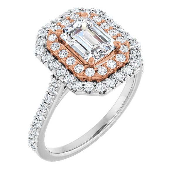 Double Halo-Style Engagement Ring