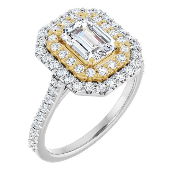 Double Halo-Style Engagement Ring