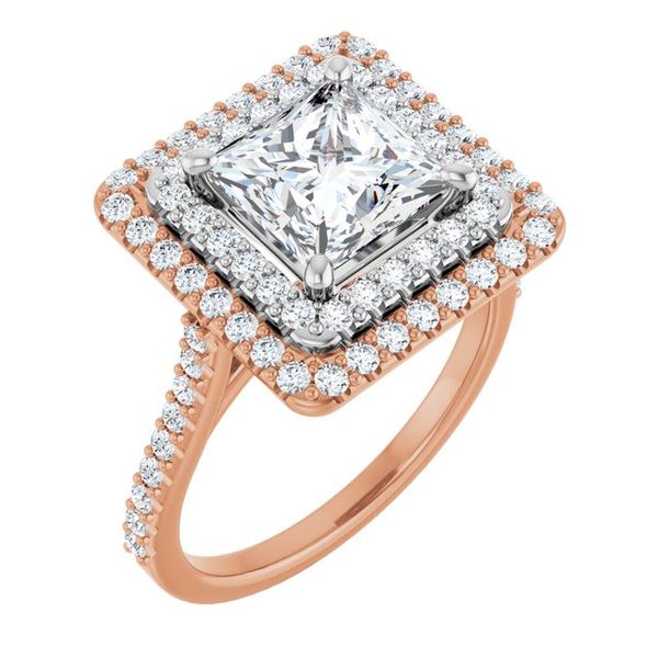 Double Halo-Style Engagement Ring