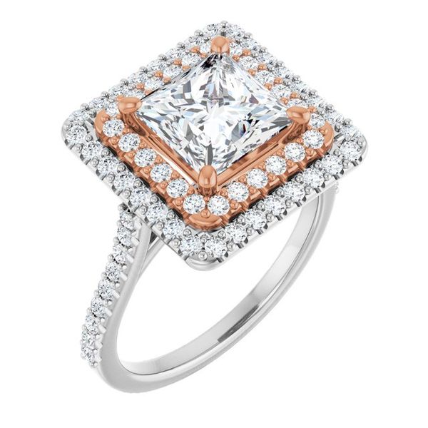 Double Halo-Style Engagement Ring