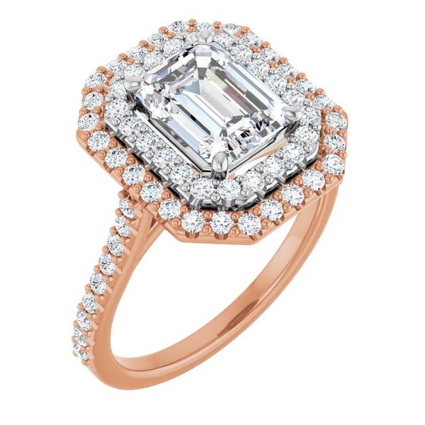 Double Halo-Style Engagement Ring