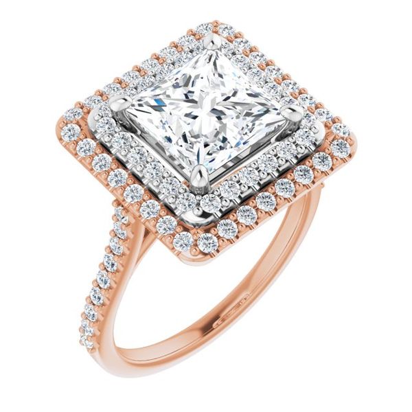 Double Halo-Style Engagement Ring