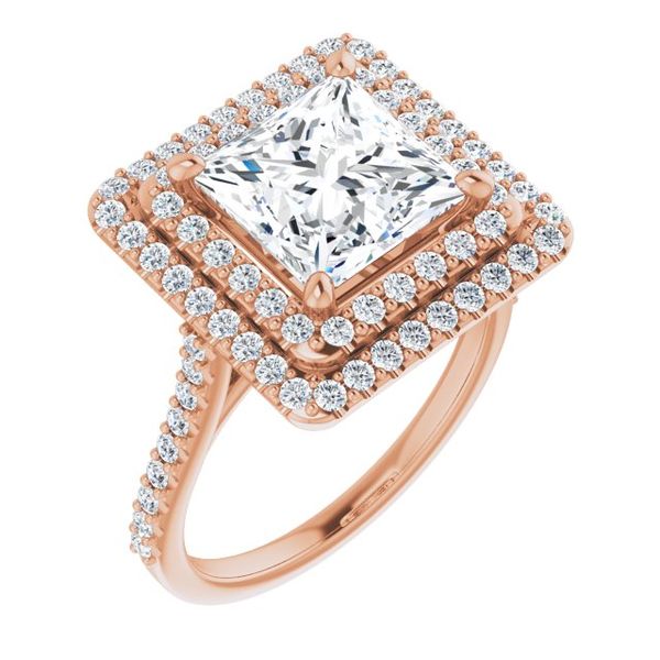Double Halo-Style Engagement Ring