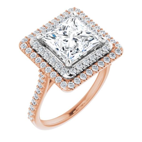 Double Halo-Style Engagement Ring