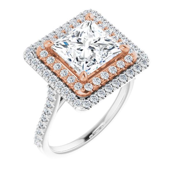 Double Halo-Style Engagement Ring