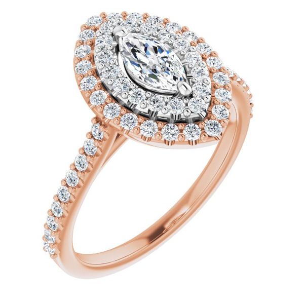 Double Halo-Style Engagement Ring