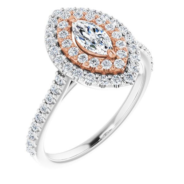 Double Halo-Style Engagement Ring
