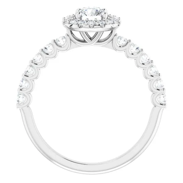 Halo-Style Engagement Ring Image 2 Arezzo Jewelers Elmwood Park, IL