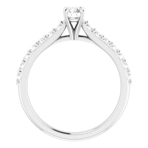 Claw-Prong Accented Engagement Ring Image 2 Shipley's Fine Jewelry Hampstead, MD