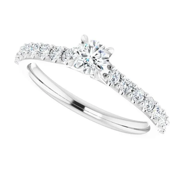 Claw-Prong Accented Engagement Ring Image 5 Shipley's Fine Jewelry Hampstead, MD