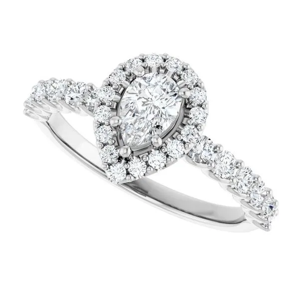 Halo-Style Engagement Ring Image 5 Michael Szwed Jewelers Longmeadow, MA