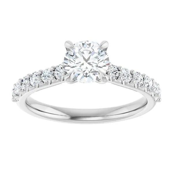 Claw-Prong Accented Engagement Ring Image 3 Shipley's Fine Jewelry Hampstead, MD