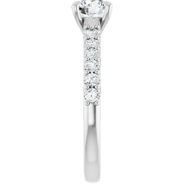 Claw-Prong Accented Engagement Ring Image 4 Shipley's Fine Jewelry Hampstead, MD