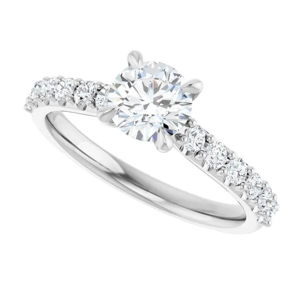 Claw-Prong Accented Engagement Ring Image 5 Shipley's Fine Jewelry Hampstead, MD