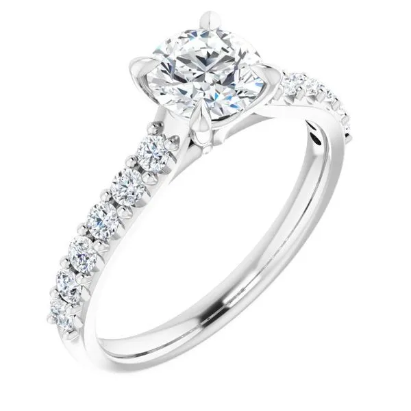 Claw-Prong Accented Engagement Ring Shipley's Fine Jewelry Hampstead, MD