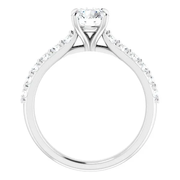 Claw-Prong Accented Engagement Ring Image 2 Shipley's Fine Jewelry Hampstead, MD