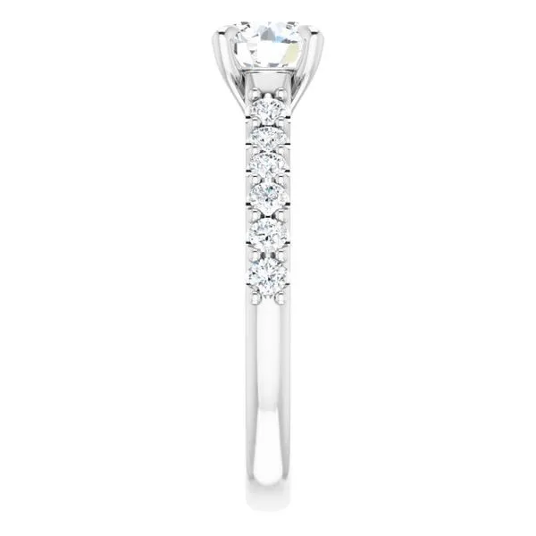 Claw-Prong Accented Engagement Ring Image 4 Shipley's Fine Jewelry Hampstead, MD