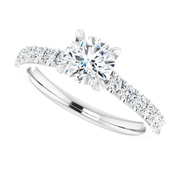Claw-Prong Accented Engagement Ring Image 5 Shipley's Fine Jewelry Hampstead, MD
