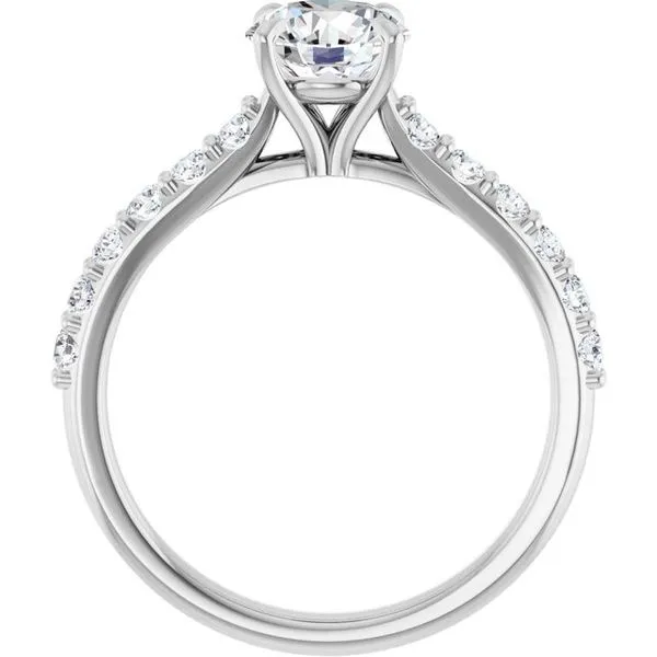 Claw-Prong Accented Engagement Ring Image 2 Shipley's Fine Jewelry Hampstead, MD