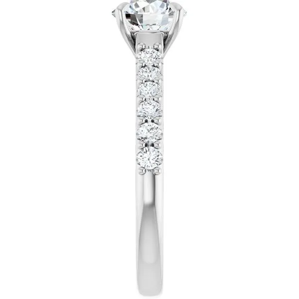 Claw-Prong Accented Engagement Ring Image 4 Shipley's Fine Jewelry Hampstead, MD