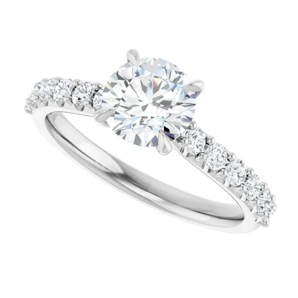 Claw-Prong Accented Engagement Ring Image 5 Shipley's Fine Jewelry Hampstead, MD