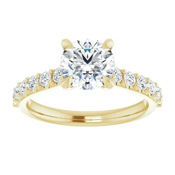 Claw-Prong Accented Engagement Ring Image 3 Shipley's Fine Jewelry Hampstead, MD
