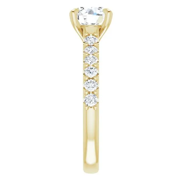 Claw-Prong Accented Engagement Ring Image 4 Shipley's Fine Jewelry Hampstead, MD