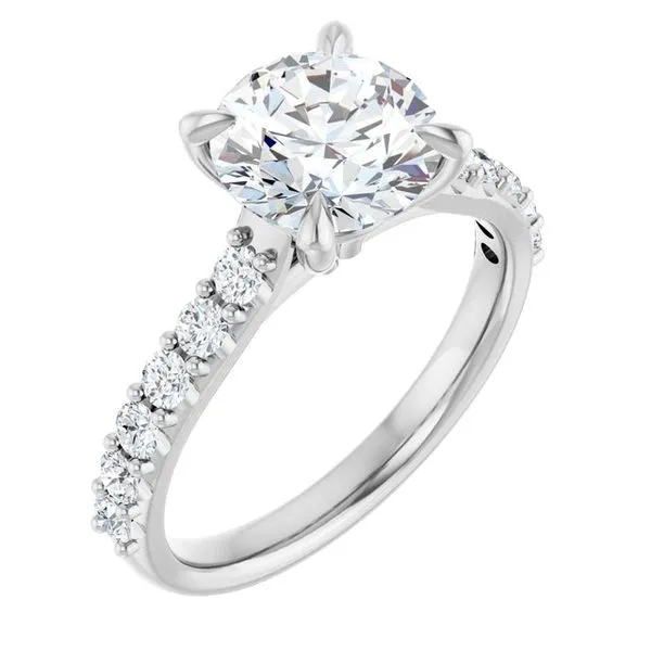 Claw-Prong Accented Engagement Ring Shipley's Fine Jewelry Hampstead, MD