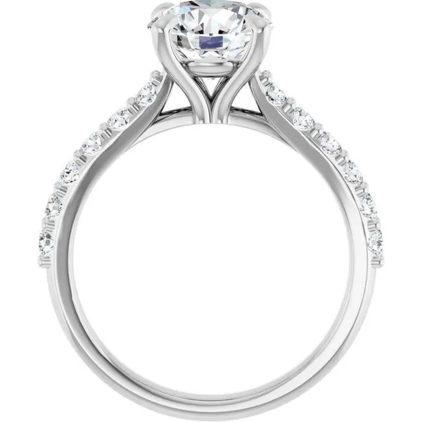 Claw-Prong Accented Engagement Ring Image 2 Shipley's Fine Jewelry Hampstead, MD