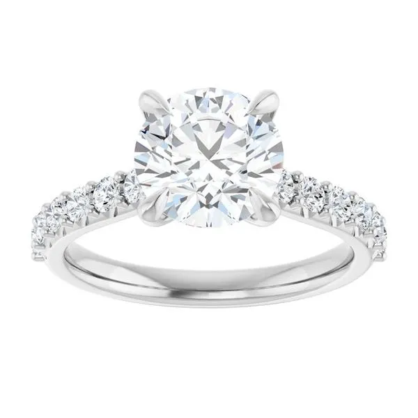 Claw-Prong Accented Engagement Ring Image 3 Shipley's Fine Jewelry Hampstead, MD
