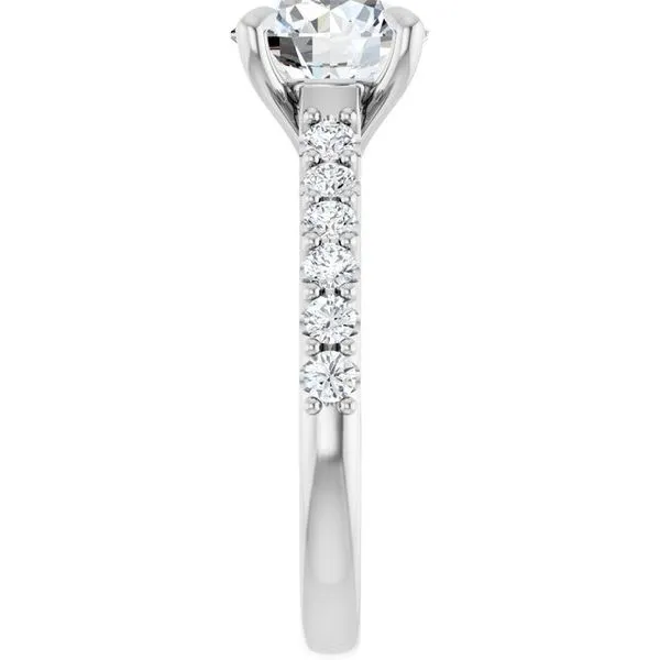 Claw-Prong Accented Engagement Ring Image 4 Shipley's Fine Jewelry Hampstead, MD