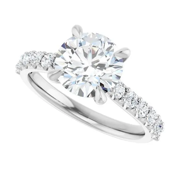 Claw-Prong Accented Engagement Ring Image 5 Shipley's Fine Jewelry Hampstead, MD
