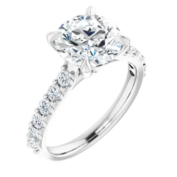 Claw-Prong Accented Engagement Ring Shipley's Fine Jewelry Hampstead, MD