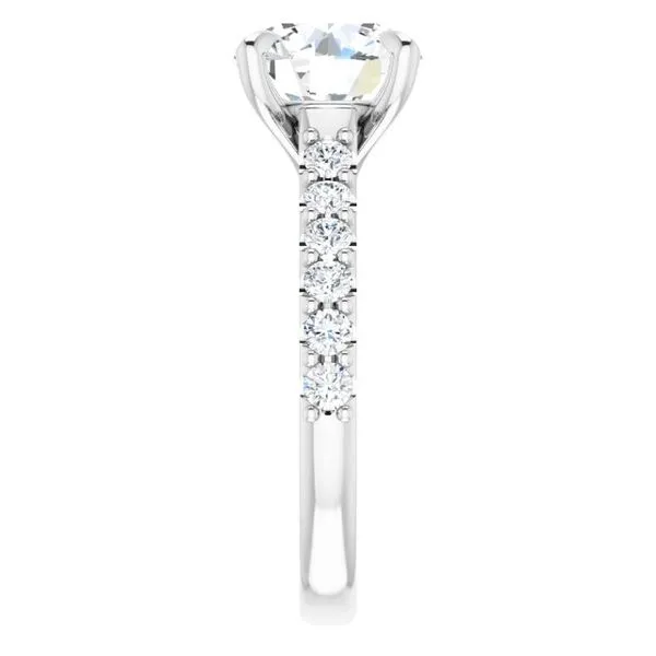 Claw-Prong Accented Engagement Ring Image 4 Shipley's Fine Jewelry Hampstead, MD