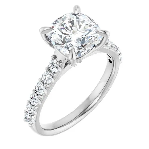 Claw-Prong Accented Engagement Ring Shipley's Fine Jewelry Hampstead, MD