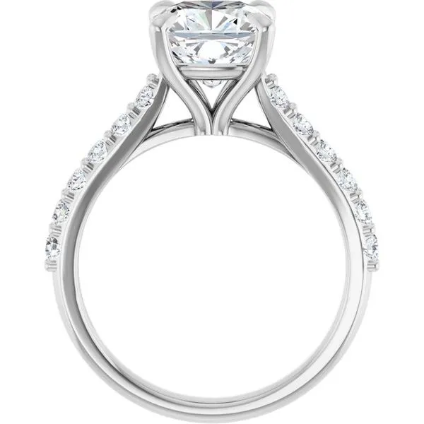 Claw-Prong Accented Engagement Ring Image 2 Shipley's Fine Jewelry Hampstead, MD