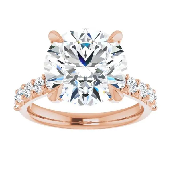 Claw-Prong Accented Engagement Ring Image 3 Shipley's Fine Jewelry Hampstead, MD