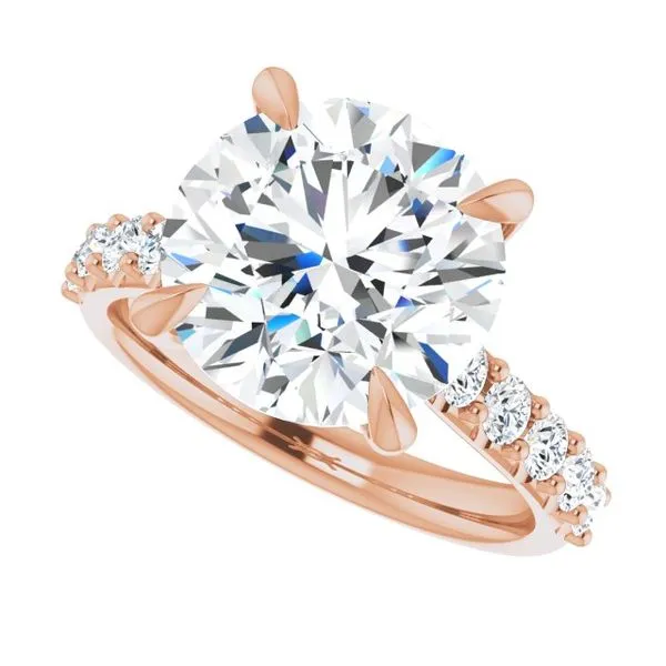 Claw-Prong Accented Engagement Ring Image 5 Shipley's Fine Jewelry Hampstead, MD