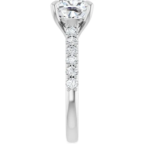 Claw-Prong Accented Engagement Ring Image 4 Shipley's Fine Jewelry Hampstead, MD