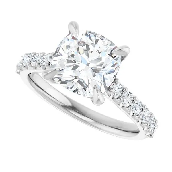 Claw-Prong Accented Engagement Ring Image 5 Shipley's Fine Jewelry Hampstead, MD